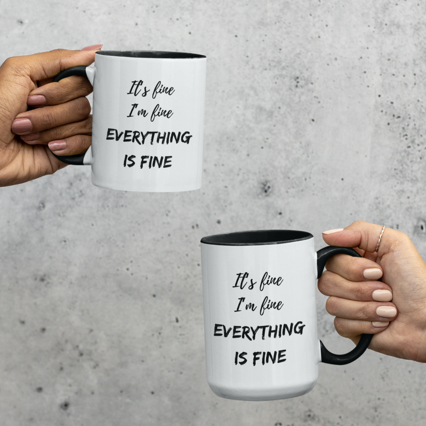 Funny Coffee Cup | It's Fine Coffee Mug | Office Humor Gift | Sarcastic and Work Mug | Gift for Coworker