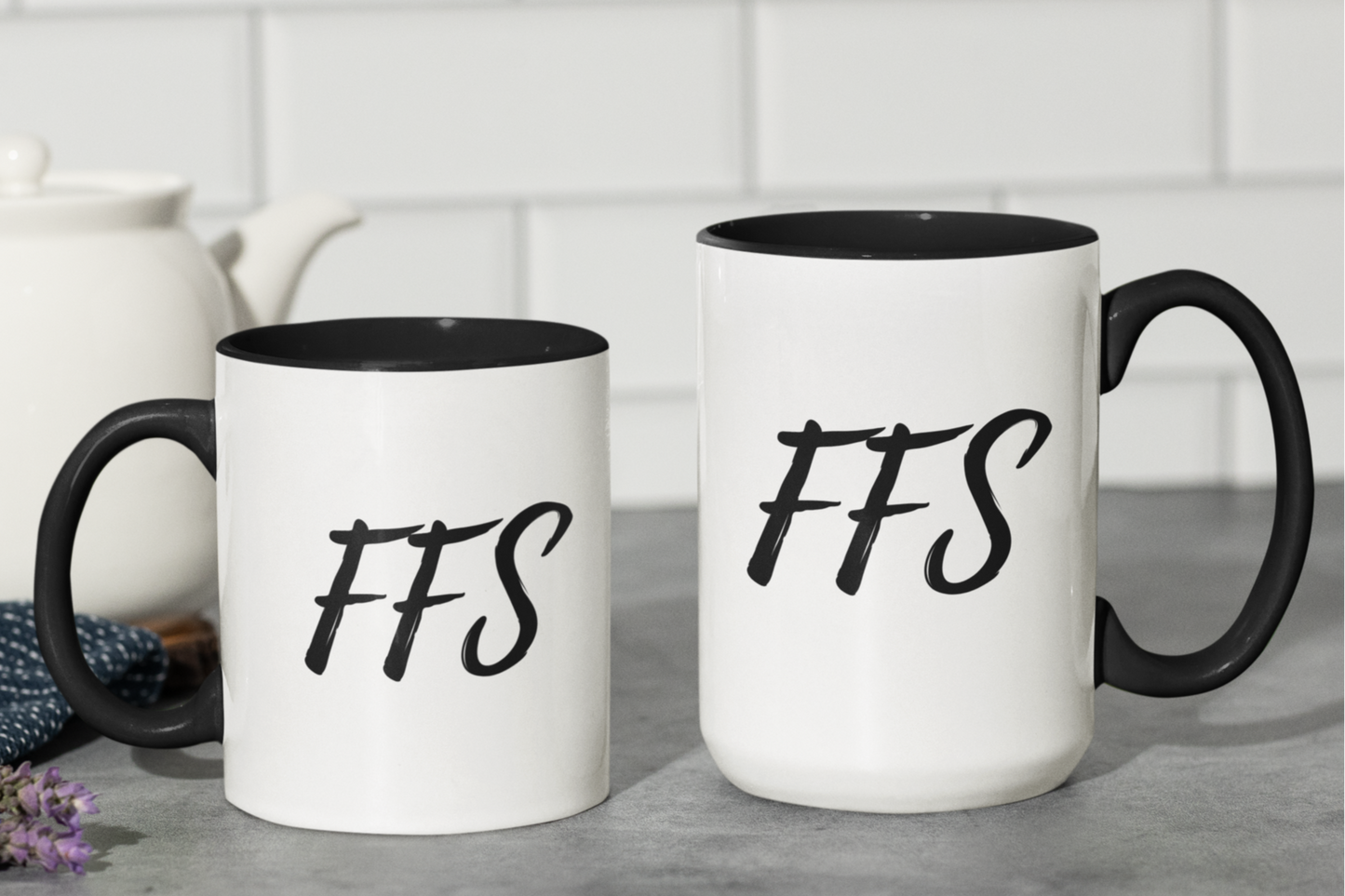 FFS Mug | Funny Coffee Cup | It's Fine Coffee Mug | Office Humor Gift | Sarcastic and Work Mug | Gift for Coworker