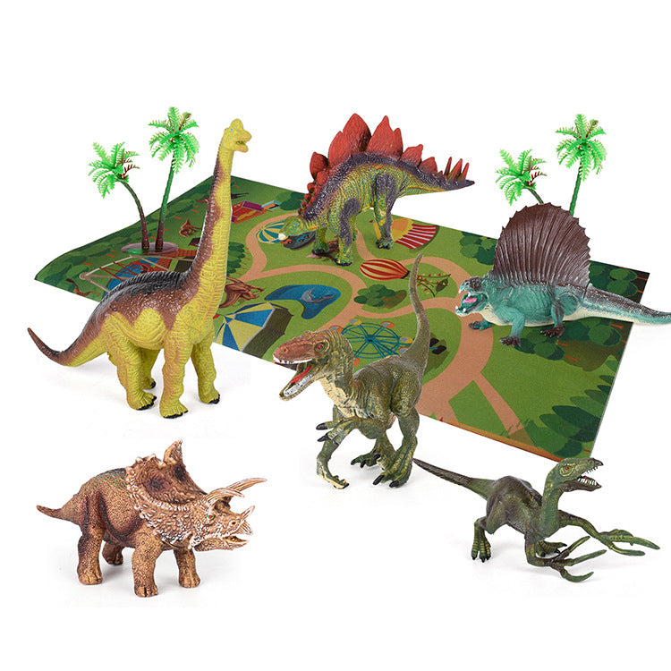this image has enlarged dinosaurs showing their detail