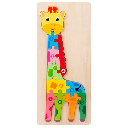 multicolor giraffe jigsaw puzzle