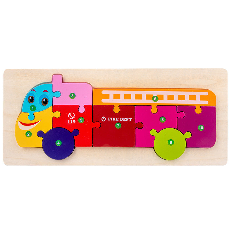 multicolor fire truck jigsaw puzzle