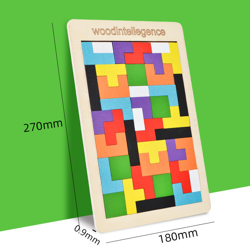 multicolor puzzle with pieces that all have right angles that interlock with dimensions of 270mm x 180mm