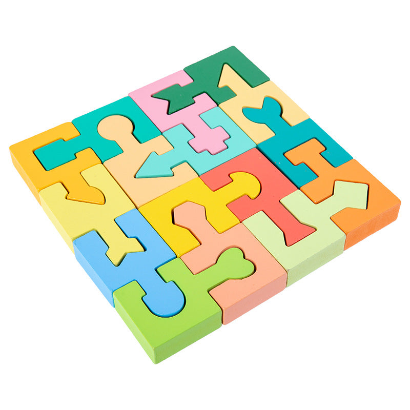 fully assembled multicolor puzzle