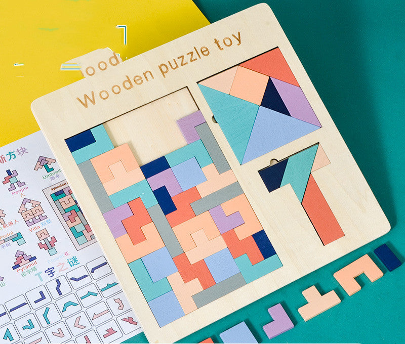 Magnetic Wooden Tangram Puzzles